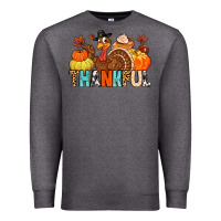 Charcoal Heather thankful Premium Sweatshirt - MaliasSmallBusiness