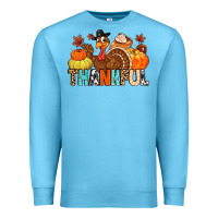 Ocean Blue thankful Premium Sweatshirt - MaliasSmallBusiness
