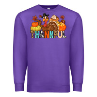 Purple thankful Premium Sweatshirt - MaliasSmallBusiness