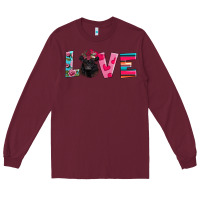 Burgundy belted galloway Long Sleeve Tee - AdoDesignShop
