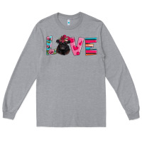 Heather Grey belted galloway Long Sleeve Tee - AdoDesignShop