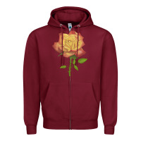 Burgundy rainbow's end rose Zipper Hoodie - LillyAllenDesigns