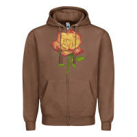 Chestnut rainbow's end rose Zipper Hoodie - LillyAllenDesigns