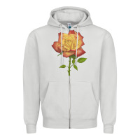 Dove Grey rainbow's end rose Zipper Hoodie - LillyAllenDesigns