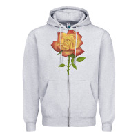 Heather Grey rainbow's end rose Zipper Hoodie - LillyAllenDesigns