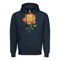 Navy rainbow's end rose Zipper Hoodie - LillyAllenDesigns