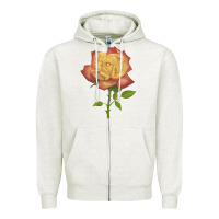 Oatmeal Heather rainbow's end rose Zipper Hoodie - LillyAllenDesigns