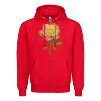 Red rainbow's end rose Zipper Hoodie - LillyAllenDesigns