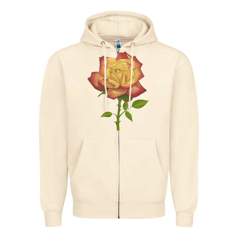 Rainbow's End Rose Zipper Hoodie by LillyAllenDesigns | Teevron