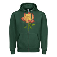 Sports Green rainbow's end rose Zipper Hoodie - LillyAllenDesigns