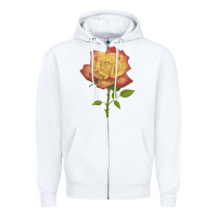 White rainbow's end rose Zipper Hoodie - LillyAllenDesigns