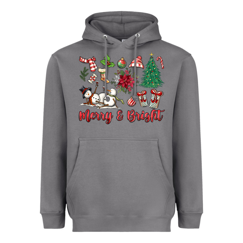 Merry Bright Heavyweight Hoodie by MaliasSmallBusiness | Teevron