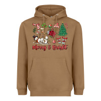 Toasted Coconut merry bright Heavyweight Hoodie - MaliasSmallBusiness