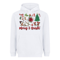 White merry bright Heavyweight Hoodie - MaliasSmallBusiness