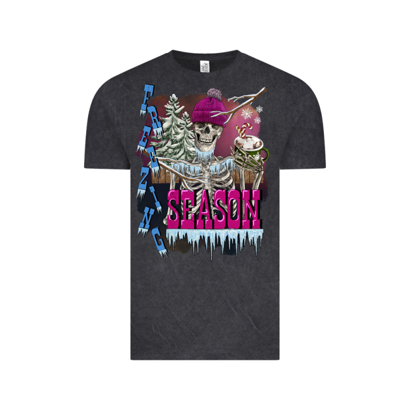 Freezing Season Skeleton Vintage Tee by FaDigitalArtStudio | Teevron