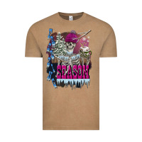 Vintage Coffee freezing season skeleton Vintage Tee - FaDigitalArtStudio