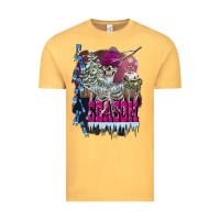Vintage Mustard freezing season skeleton Vintage Tee - FaDigitalArtStudio