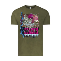 Vintage Olive freezing season skeleton Vintage Tee - FaDigitalArtStudio