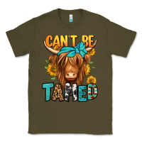 Army Green can't be tamed longhaired cow Classic Tee - Jasminsmagicworld