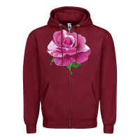 Burgundy parade day rose Zipper Hoodie - LillyAllenDesigns