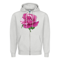 Dove Grey parade day rose Zipper Hoodie - LillyAllenDesigns