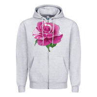 Heather Grey parade day rose Zipper Hoodie - LillyAllenDesigns