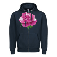 Navy parade day rose Zipper Hoodie - LillyAllenDesigns