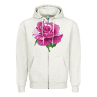 Oatmeal Heather parade day rose Zipper Hoodie - LillyAllenDesigns