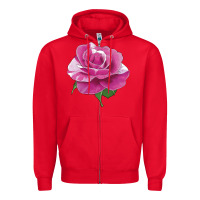 Red parade day rose Zipper Hoodie - LillyAllenDesigns