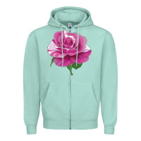 Seafoam parade day rose Zipper Hoodie - LillyAllenDesigns