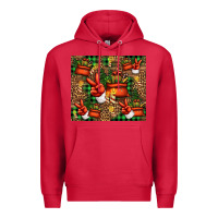 Cardinal Christmas Santa Claus peace hand Premium Hoodie - Jasminsmagicworld