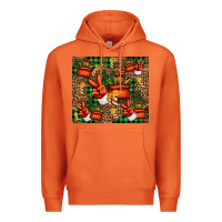 Carrot Christmas Santa Claus peace hand Premium Hoodie - Jasminsmagicworld