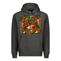 Charcoal Heather Christmas Santa Claus peace hand Premium Hoodie - Jasminsmagicworld