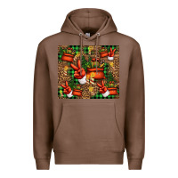 Chestnut Christmas Santa Claus peace hand Premium Hoodie - Jasminsmagicworld