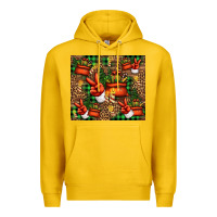 Lemon Christmas Santa Claus peace hand Premium Hoodie - Jasminsmagicworld