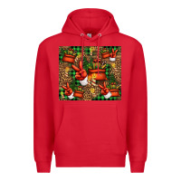 Red Christmas Santa Claus peace hand Premium Hoodie - Jasminsmagicworld