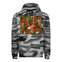 Slate Camo Christmas Santa Claus peace hand Premium Hoodie - Jasminsmagicworld