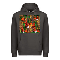 Smoke Christmas Santa Claus peace hand Premium Hoodie - Jasminsmagicworld