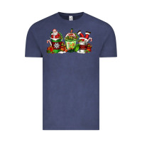 Vintage Denim coffee cups with santa claus Vintage Tee - FaDigitalArtStudio