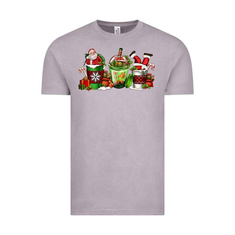 Coffee Cups With Santa Claus Vintage Tee by FaDigitalArtStudio | Teevron