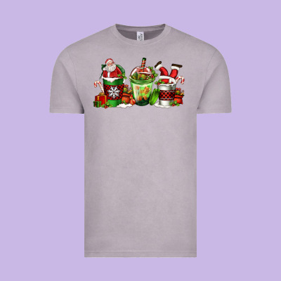 Coffee Cups With Santa Claus Vintage Tee Designed By Fadigitalartstudio