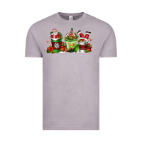 Vintage Zinc coffee cups with santa claus Vintage Tee - FaDigitalArtStudio
