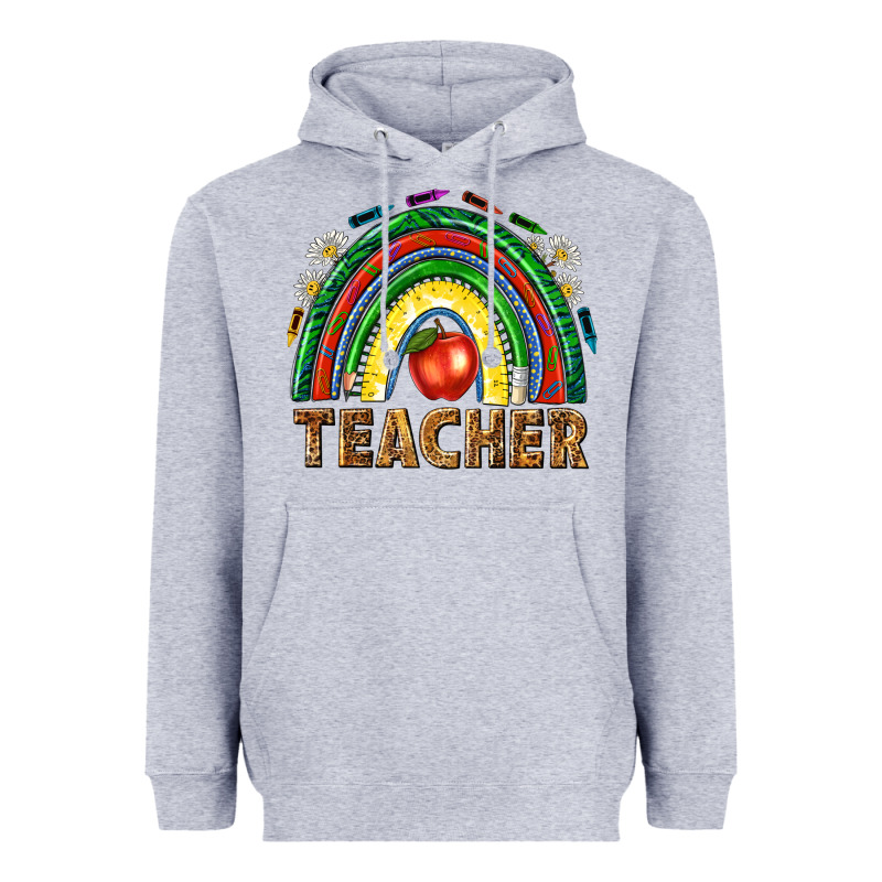 Rainbow Teacher Heavyweight Hoodie by NancyCooperArtShop | Teevron