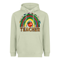 Matcha rainbow teacher Heavyweight Hoodie - NancyCooperArtShop