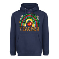 Navy rainbow teacher Heavyweight Hoodie - NancyCooperArtShop
