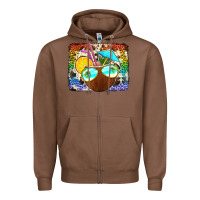 Chestnut coconut drink with sunglasses Zipper Hoodie - Jasminsmagicworld