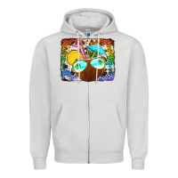 Dove Grey coconut drink with sunglasses Zipper Hoodie - Jasminsmagicworld
