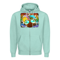 Seafoam coconut drink with sunglasses Zipper Hoodie - Jasminsmagicworld