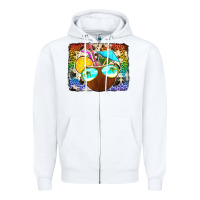 White coconut drink with sunglasses Zipper Hoodie - Jasminsmagicworld