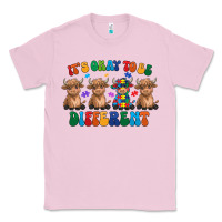 Bubblegum Pink Its Okay To Be Different Classic Tee - CowhideDigitalArt